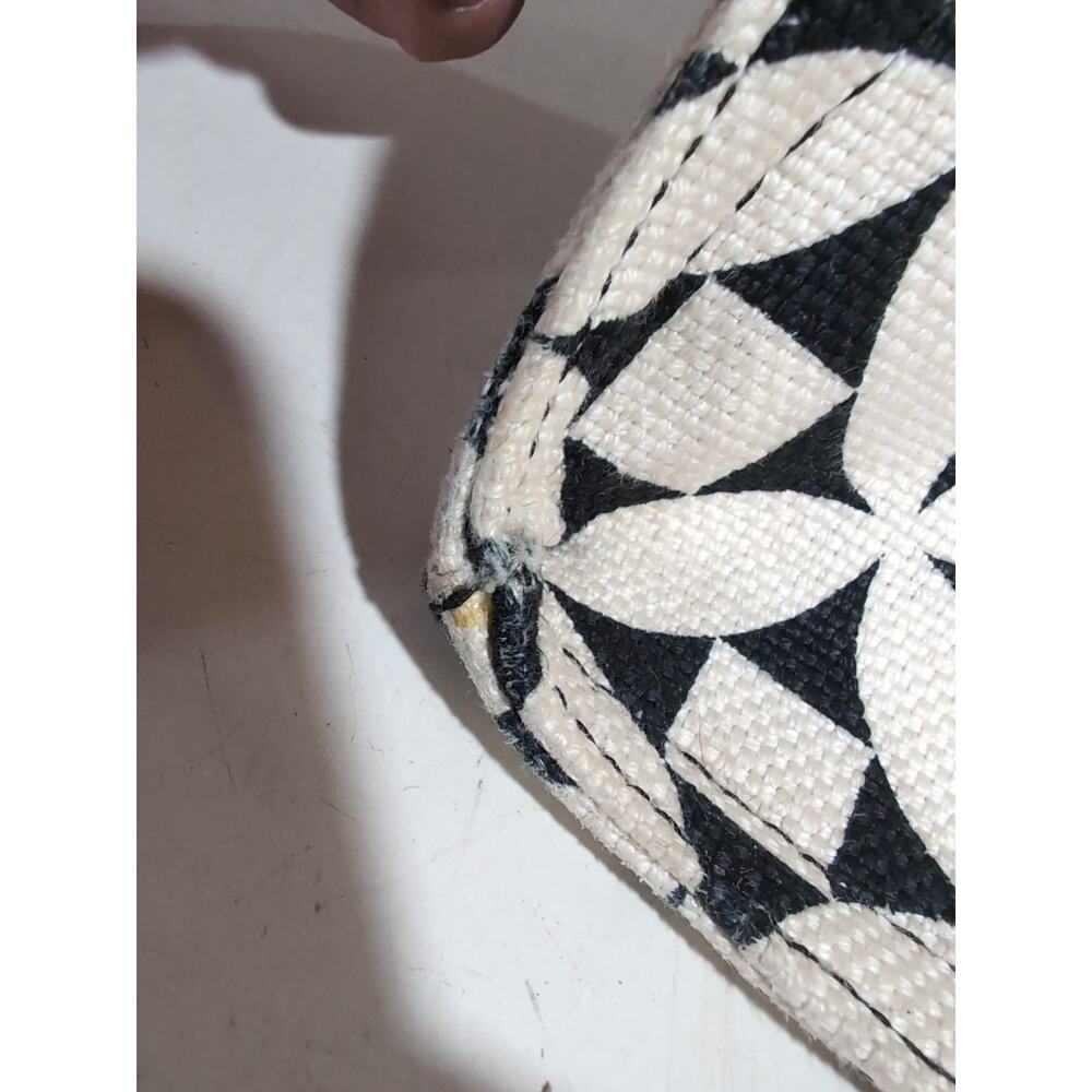 Spartina 459 Kiawah Market Tote Black Ivory Cotton Canvas Discontinued - Picture 9 of 16